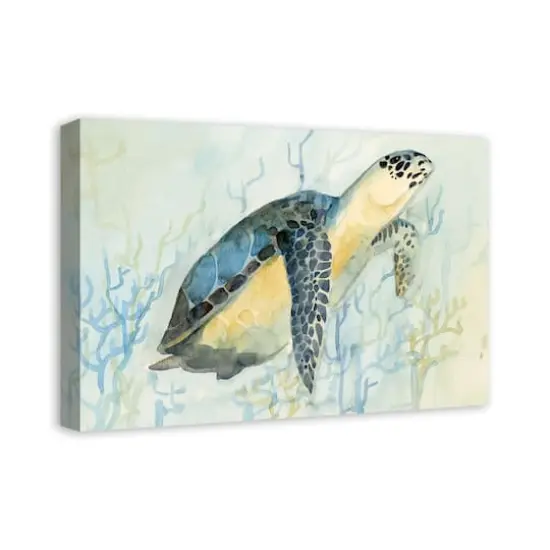 Sea Turtle 24" x 16" Canvas Wall Art {3}