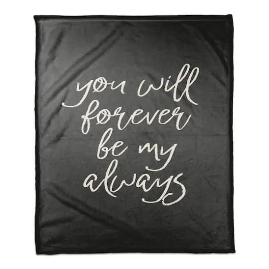50" x 60" Forever Be My Always Coral Fleece Blanket {1}