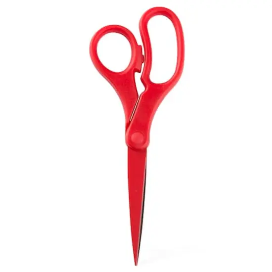 JAM Paper 8" Ergonomic Multi-Purpose Precision Scissors Red {1}