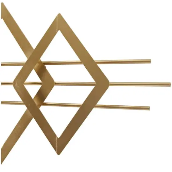 Gold Metal Contemporary Geometric Wall Decor, Set of 2 47", 20" {4}