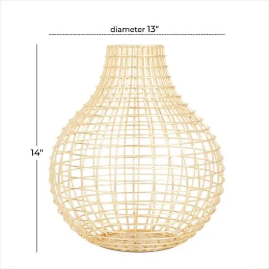 CosmoLiving by Cosmopolitan Gold Iron Modern Vase, 14" x 13" x 13" {7}
