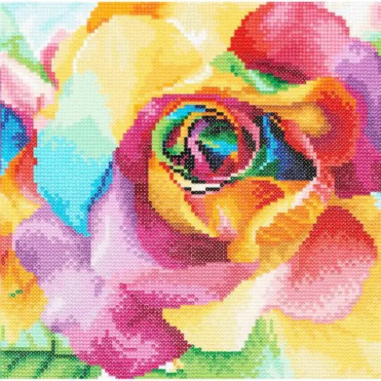 Diamond Art Intermediate Rainbow Roses Kit {1}
