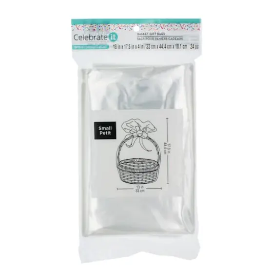 Small Clear Basket Gift Bags by Celebrate It&trade;, 24ct. {1}