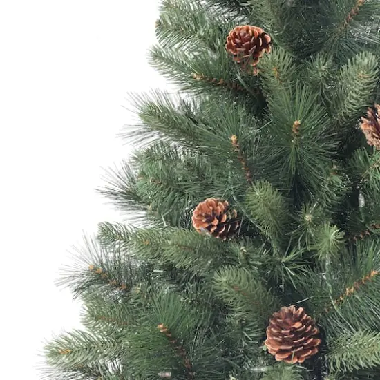 4.5ft. Pre-Lit Brookdale Fir Artificial Potted Christmas Tree, Color Changing T5 LED Lights {4}