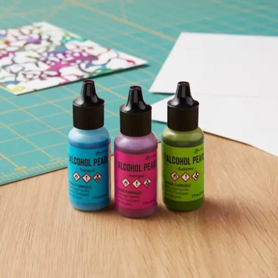 Ranger Tim Holtz&reg; Alcohol Pearl Ink Kit Tranquil/Intrigue/Sublime {6}
