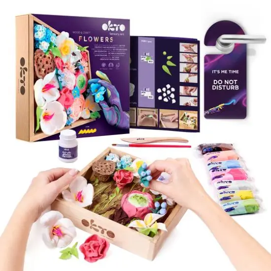 OKTO DIY Wood & Craft Romance Flowers Clay Kit {7}