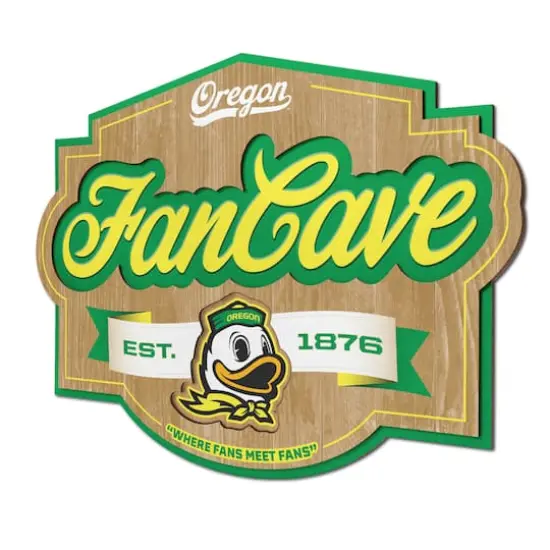 NCAA Fan Cave Sign Oregon Ducks {1}
