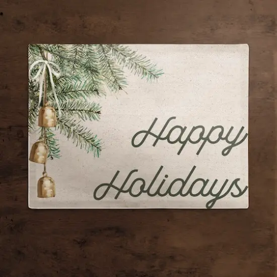 Happy Holidays 14" x 18" Cotton Twill Placemat {3}