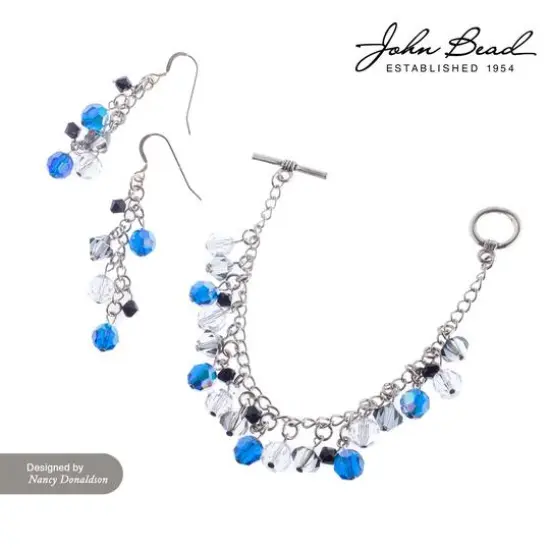 John Bead Preciosa 4mm Czech Crystal Glass Faceted Round Beads, 40ct. Capri Blue AB {6}