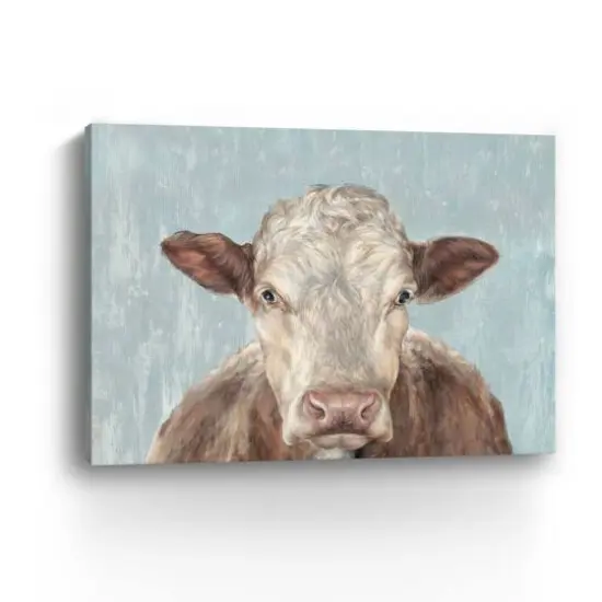 Lumaprints Brown Swiss Cow Canvas Wall Art {4}