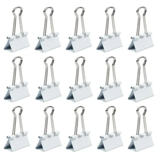 JAM Paper 1.25" Binder Clips, 15ct. White {7}