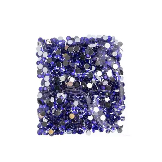 John Bead 6mm Acrylic Round Flat Back Rhinestones, 1,000ct. Purple {4}