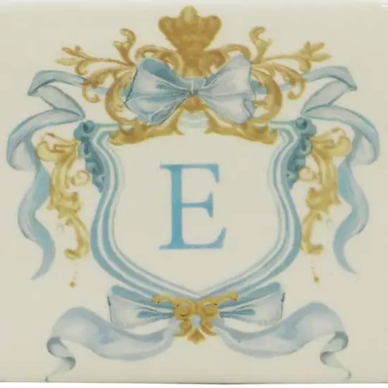 4.5" x 4" Ceramic Monogram D&eacute;cor by Ashland&reg; E {5}