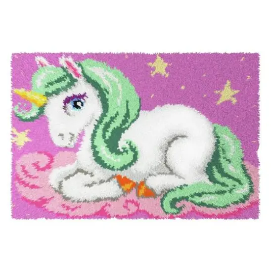 Orchidea Unicorn Canvas Latch Hook Kit {1}