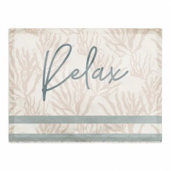 Relax Stripe Cotton Twill Placemat Blush/Blue {1}