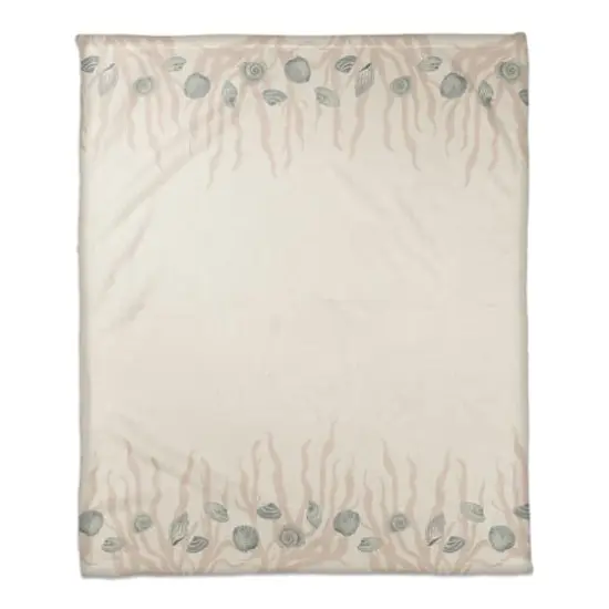 Shell & Border Coral Fleece Blanket Blue/Blush/White {1}