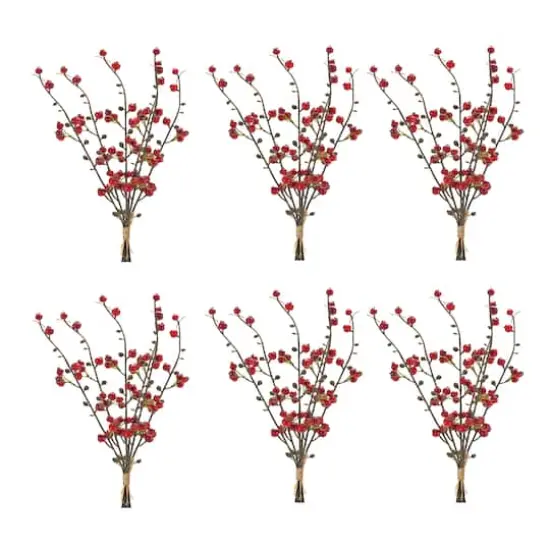 Red & Brown Winter Berry Twig Bundle, 6ct. {1}