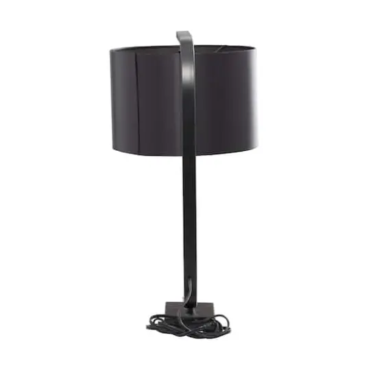 22" Black Metal Traditional Table Lamp {12}