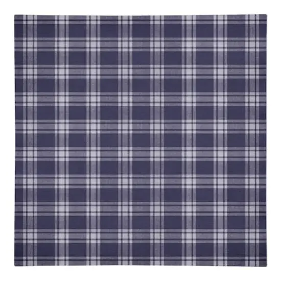 Navy Plaid 10" x 10" Poly Twill Napkin {1}