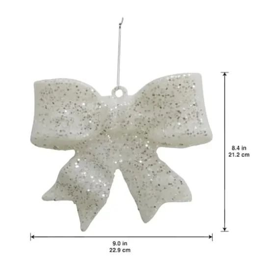 9.25" Jumbo Bow Ornament by Ashland&reg; White {3}