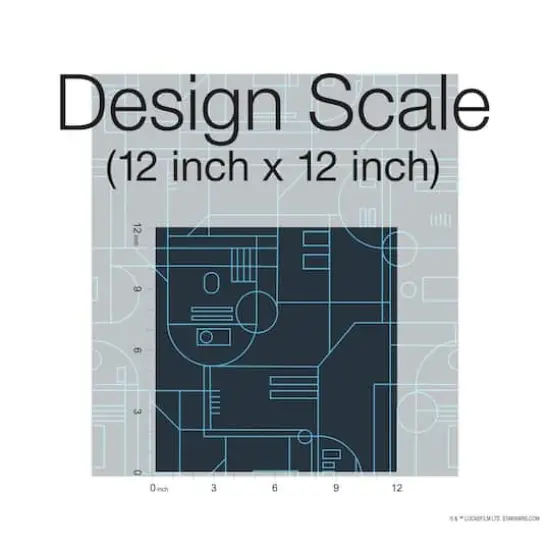 RoomMates Star Wars R2D2 Geometric Peel & Stick Wallpaper Blue and Navy {5}