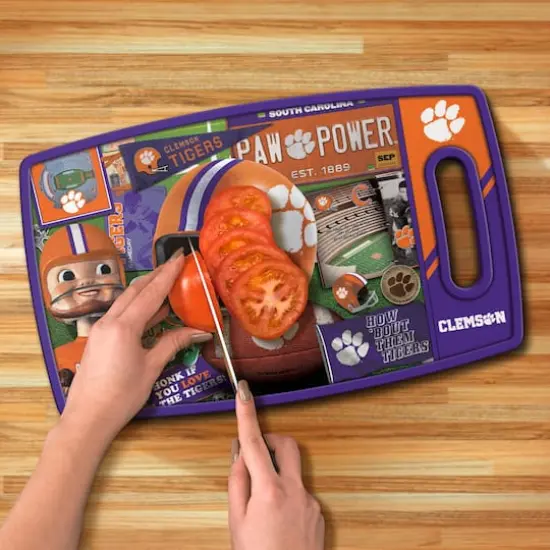College Retro Series Cutting BoardClemson Tigers {5}