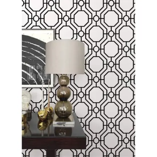 InHome Crawford Black & White Peel & Stick Wallpaper {4}