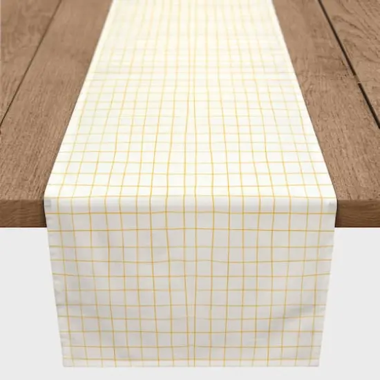 Grid Indoor/Outdoor Table Runner Yellow {3}