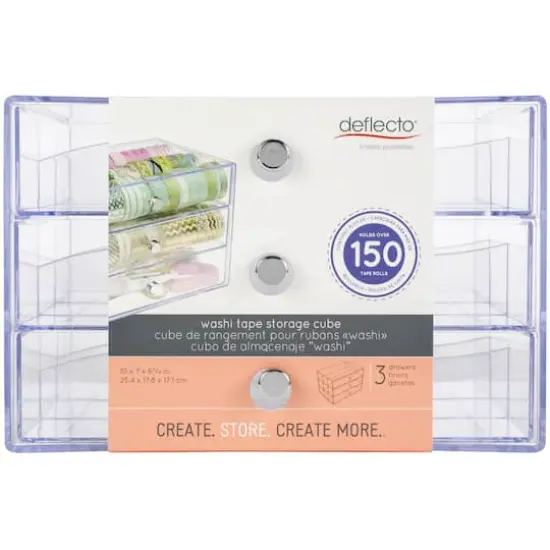 Deflecto&reg; Clear Washi Tape Storage Cube {10}