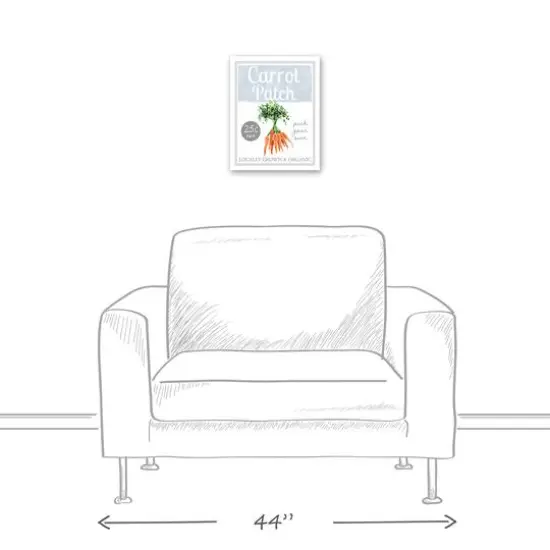 Carrot Patch Sign 1 11" x 14" Canvas Wall Art {6}