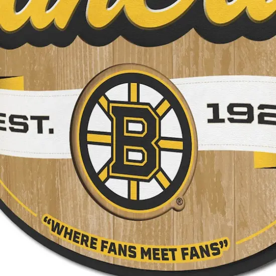 NHL Fan Cave Sign Boston Bruins {6}