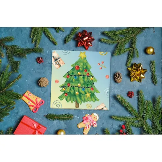 Diamond Dotz&reg; Merry Christmas Tree Diamond Box Painting Kit {5}