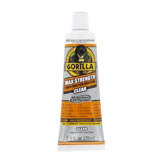 Gorilla Glue&reg; 2.5oz. Max Strength Clear Construction Glue {4}