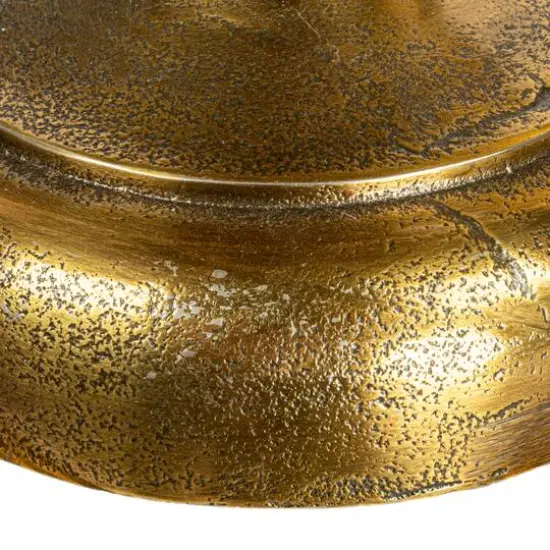 Hello Honey&reg; 19" Round Gold Nautical Accent Table with Anchor Base {10}