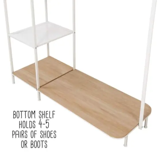 Honey Can Do Garment Rack with Shelves & Shoe Storage {4}