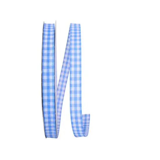 Reliant 5/8" x 50yd. Wired Gingham Ribbon Pink {2}