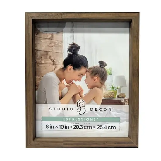 Expressions&trade; Brown Linear Wood Frame by Studio D&eacute;cor&reg; {1}