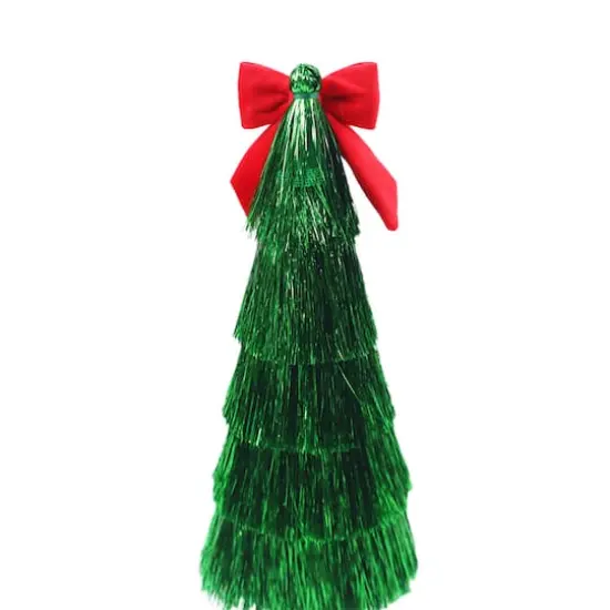 Tinsel Tree with Bow Tabletop Décor by Ashland® {3}
