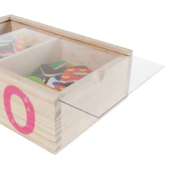 Toy Time Math & Alphabet Wooden Refrigerator Magnets Set {6}