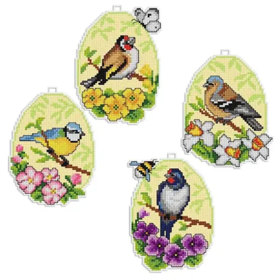 Orchidea Easter Eggs Birds Plastic Canvas Counted Cross Stitch Kit {1}