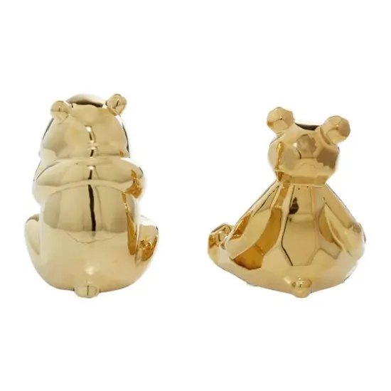 Gold Porcelain Glam Sculpture, set of 2, 7", 8" {9}