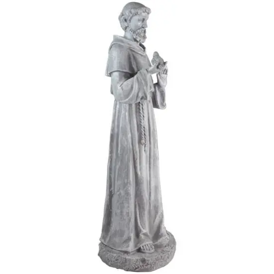 28" St. Francis with Bird Outdoor Garden Statue {5}