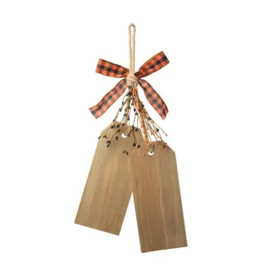 Glitzhome&reg; 24.75" Halloween Wooden Doorknob Hanging D&eacute;cor {9}