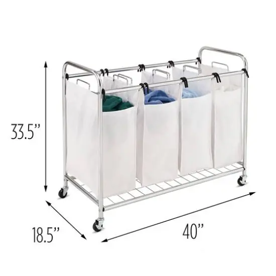 Honey Can Do Chrome Quad Laundry Sorter {6}