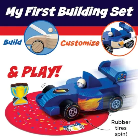 Creativity for Kids&reg; Buildeez!&trade; Blaze Race Car Wooden Model Set {7}