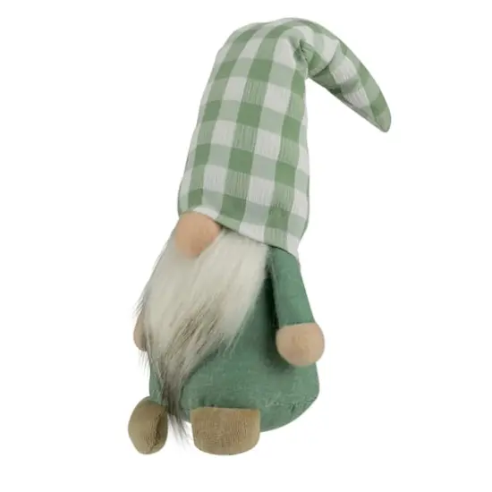12" Spring Gnome with Green Plaid Hat {4}
