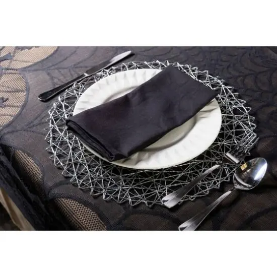 DII&reg; 72" Happy Halloween Lace Tablecloth {4}