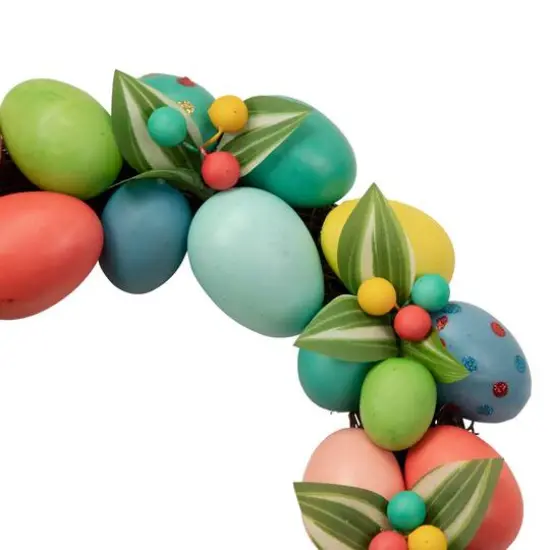 Colorful Easter Egg Wreath 14" Unlit {5}