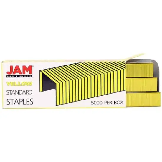 JAM Paper Desk Stapler & Staples Set Yellow/Yellow {6}