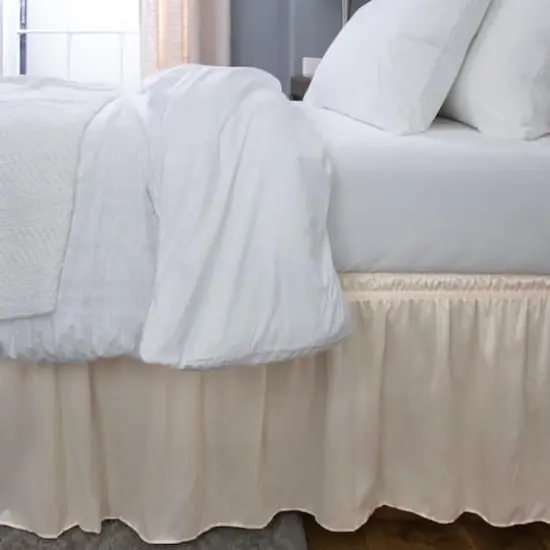 Home Details King/Queen Wraparound Bed Ruffle Beige {5}